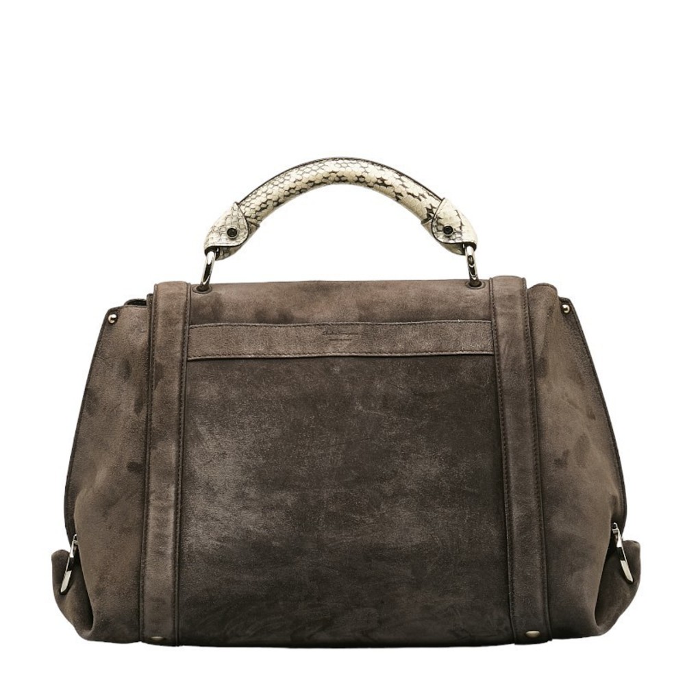 Salvatore Ferragamo Gancini Sofia Python Shoulder… - image 4